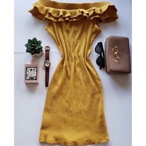 NEW! KABANA Mustard Bodycon Dress